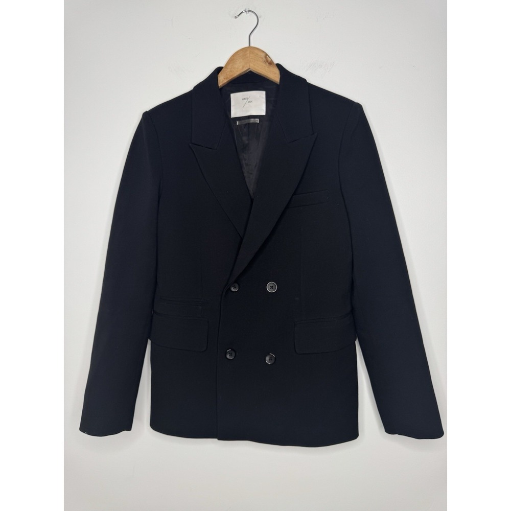 Grey/Ven womens Mulberry jacket sz XS OVERSIZED‎ black blazer